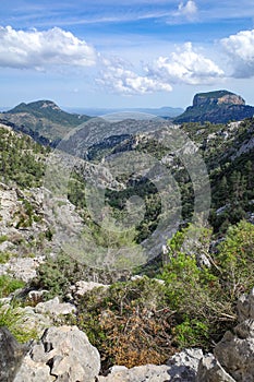 Mallorca, Spain - 12 June, 2023: Views along the GR221 trail through the Tramuntana Mountains, Mallorca photo