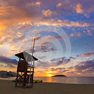 Mallorca sunrise in Magaluf Palmanova beach photo
