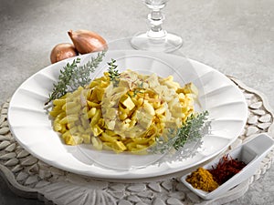 Malloreddus pasta with mozzarella