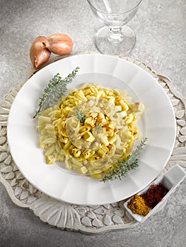Malloreddus pasta with mozzarella