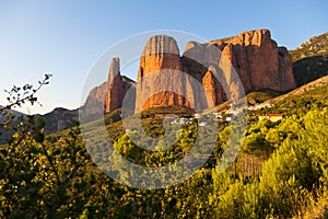 Mallos de Riglos in Huesca Aragon, Spain