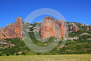 Mallos de Riglos icon shape mountains in Huesca photo