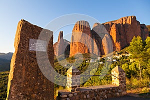 Mallos de Riglos Memorial Monument, Huesca, Spain photo