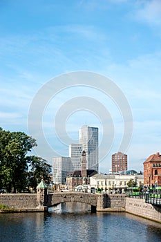 Malmo central station and bus terminal in Oresund region in Sweden Stock photo