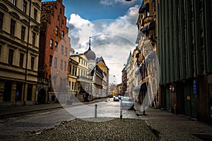 Malmo - October 22, 2017: Historic center of Malmo, Sweden