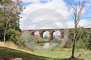 Malmsbury viaduct 1860 is 152 metres long and made of loca photo