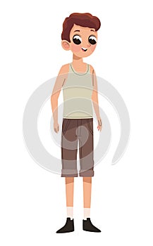 malnourished man disability person