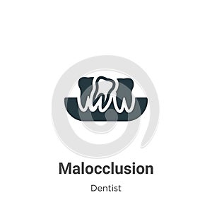 Malocclusion vector icon on white background. Flat vector malocclusion icon symbol sign from modern dentist collection for mobile