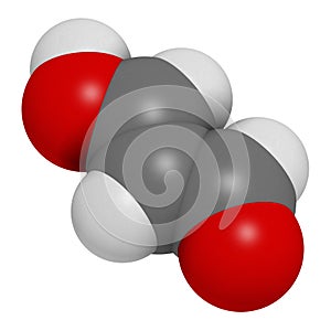 Malondialdehyde MDA, enol form molecule. Marker of oxidative stress and naturally produced during the lipid peroxidation of.