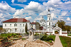 MALOYAROSLAVETS, RUSSIA - MAY 2016: Svyato-Nikolskiy Chernoostrovskiy convent monastery in Maloyaroslavets