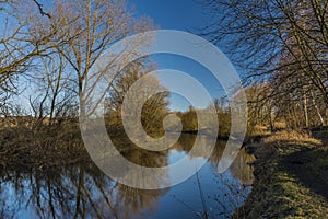 Malse river near Ceske Budejovice city