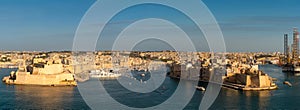 Malta. Birgu and Senglea skyline