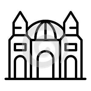 Malta church icon outline vector. European skyline