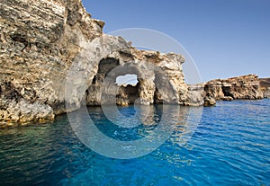 Malta cliffs at sea level