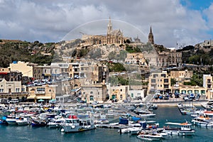 Malta, Gozo, Ghajnsielem parish church of Our Lady of Loreto and Our Lady of Lourdes in Mgarr