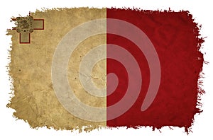 Malta grunge flag