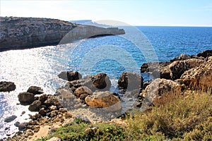 Malta - January 2023 -  View on the Anchor Bay