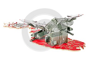 Malta missile defence system concept, 3D rendering photo