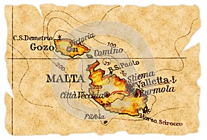 Malta old map photo