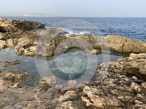 Malta rockpool sea photo