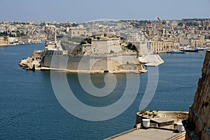 Malta Valetta harbour rampart view photo