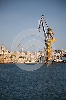 Malta Valleta harbour Mediterranean Sea