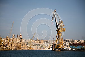 Malta Valleta harbour Mediterranean Sea
