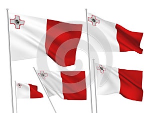 Malta vector flags