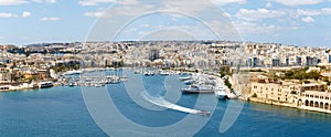 Malta yacht marina panorama