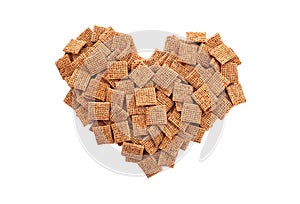 Malted wheat biscuits breakfast cereal heart