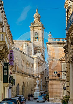 Maltese narrow street in Mdina