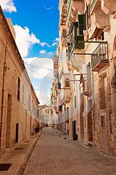 Maltese narrow street in Valetta