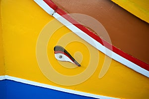 Maltese traditional boat Luzzu detail