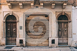 Maltese traditional house, street view, Malta