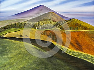 Malvern Hills Worcester painting