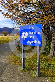 Malvinas belong to Argentina sign photo