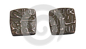 Malwa Sultanate Copper Square Coin in  Fractional Tanka Denomination