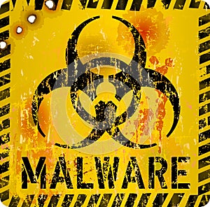 Malware alert sign