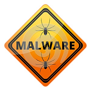 Malware Attention Hazard sign