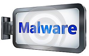 Malware on billboard background