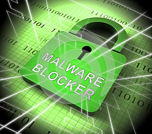 Malware Blocker Website Trojan Protection 3d Rendering