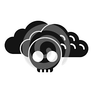 Malware cloud data icon simple vector. Virus error