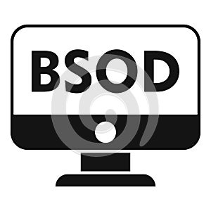 Malware computer icon simple vector. Security alert