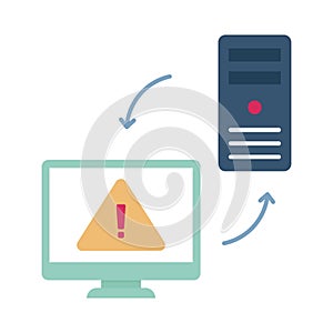 Malware connection Flat Vector icon which can easily modify or edit
