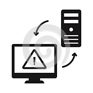 Malware connection Glyph with background Vector icon which can easily modify or edit