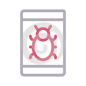 malware vector color line icon