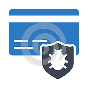 Malware glyph color flat vector icon