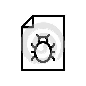 Malware vector thin line icon