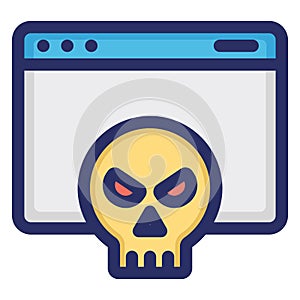 Malware, virus Isolated Vector icon which can easily modify or edit