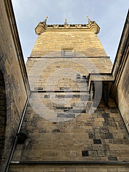 Malá strana Bridge Tower in details, Charles Bridge, Prague, Czech Republic